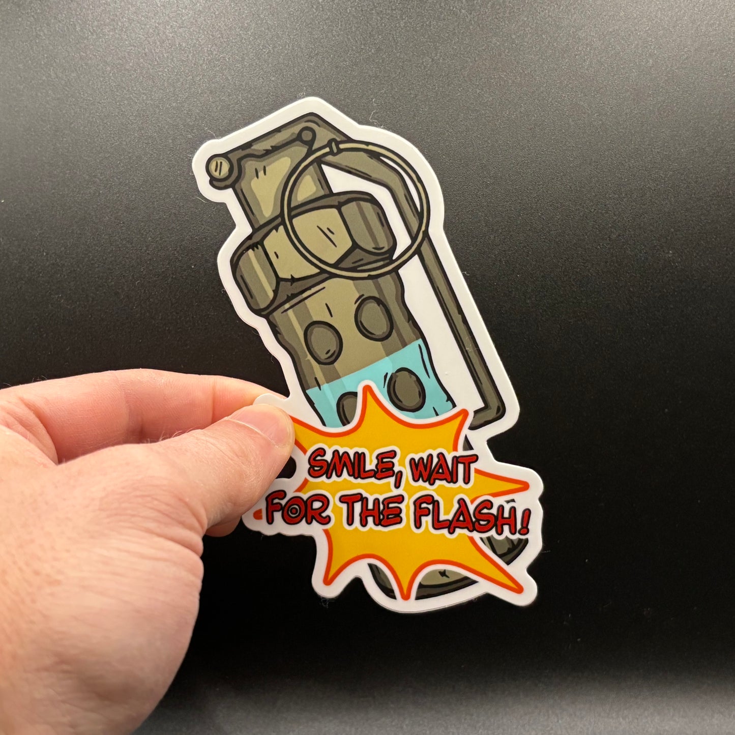 Flashbang Smile, Wait for the Flash! Sticker