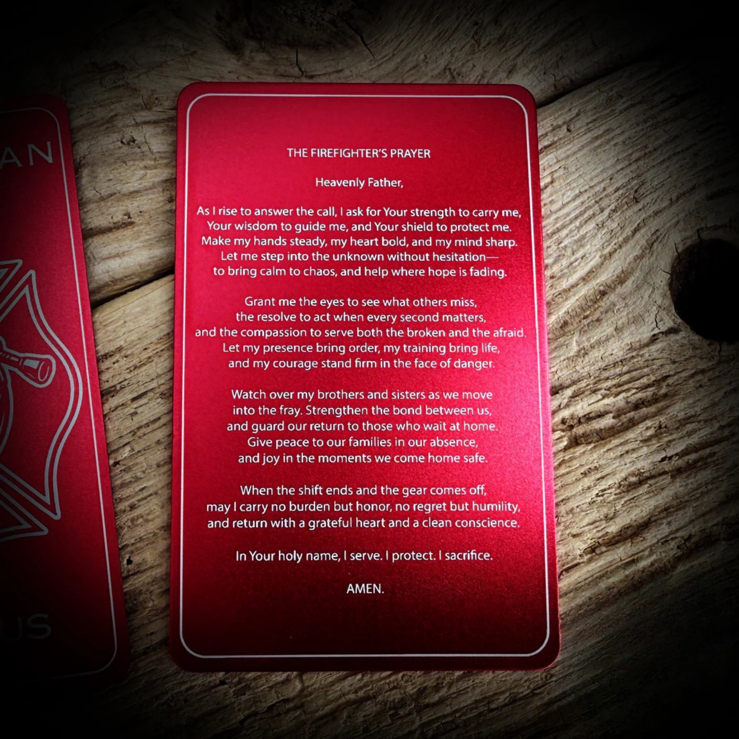 The Firefighter’s Prayer Card