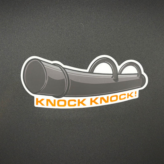 Knock Knock! Door Ram Sticker