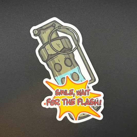 Flashbang Smile, Wait for the Flash! Sticker