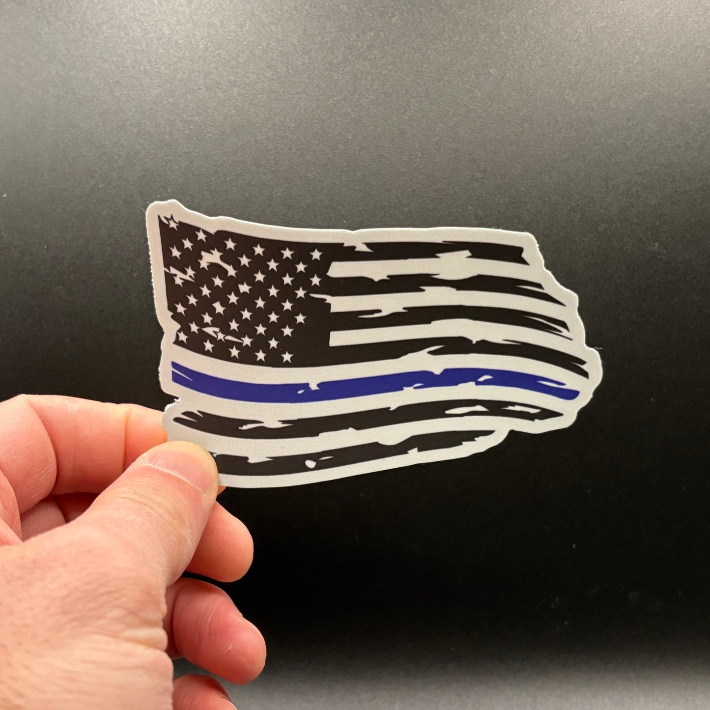 Thin Blue Line Flag Sticker