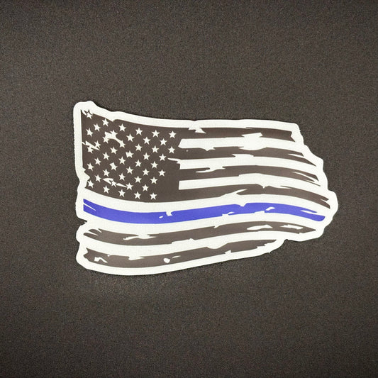 Thin Blue Line Flag Sticker