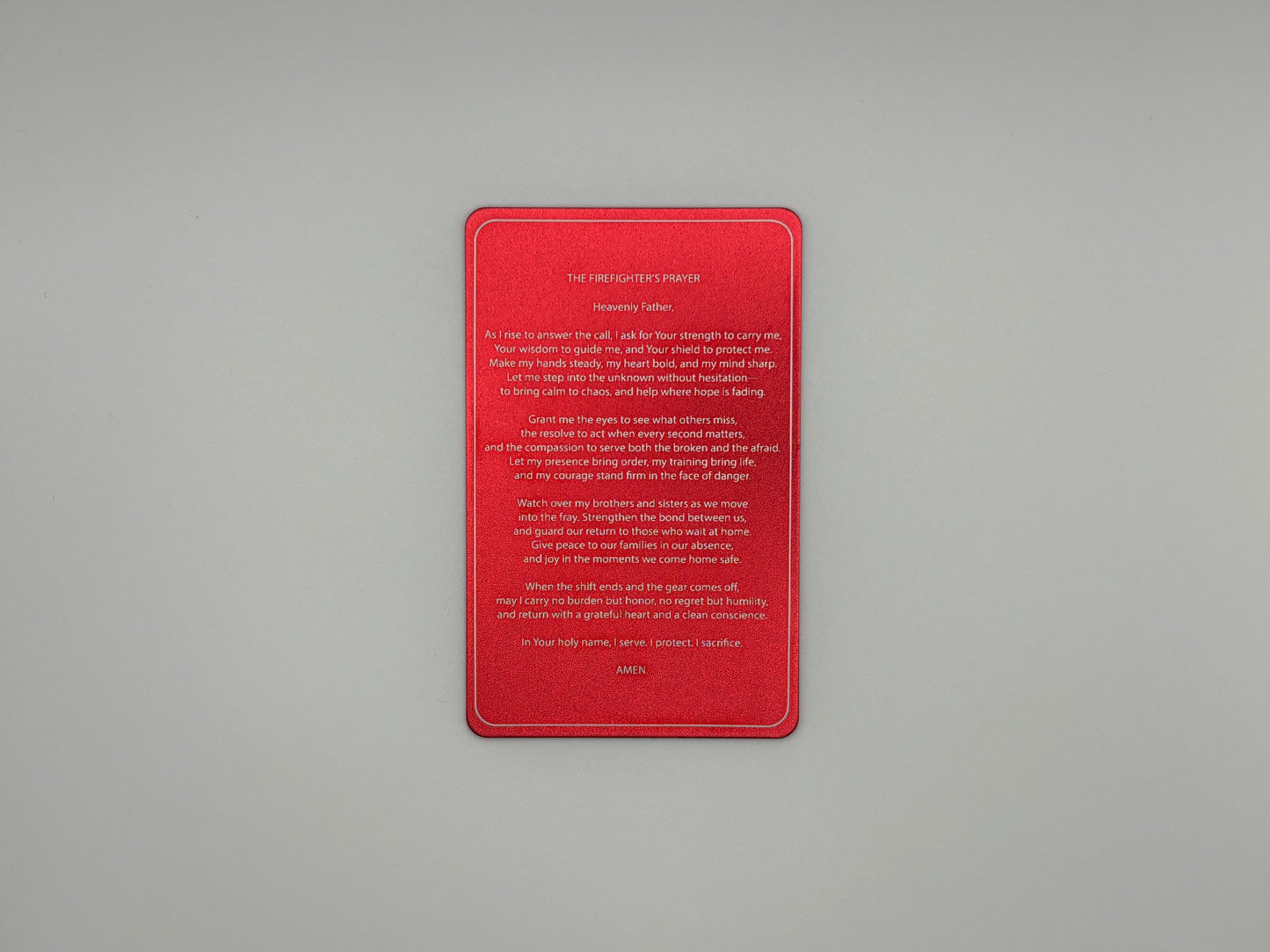 Firefighter’s Prayer Card