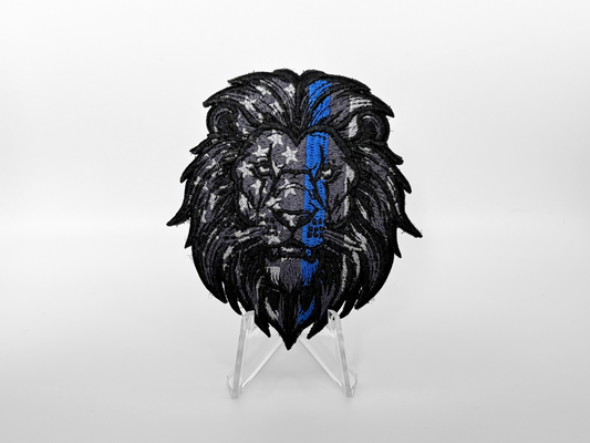Lion Thin Blue Line Flag Patch