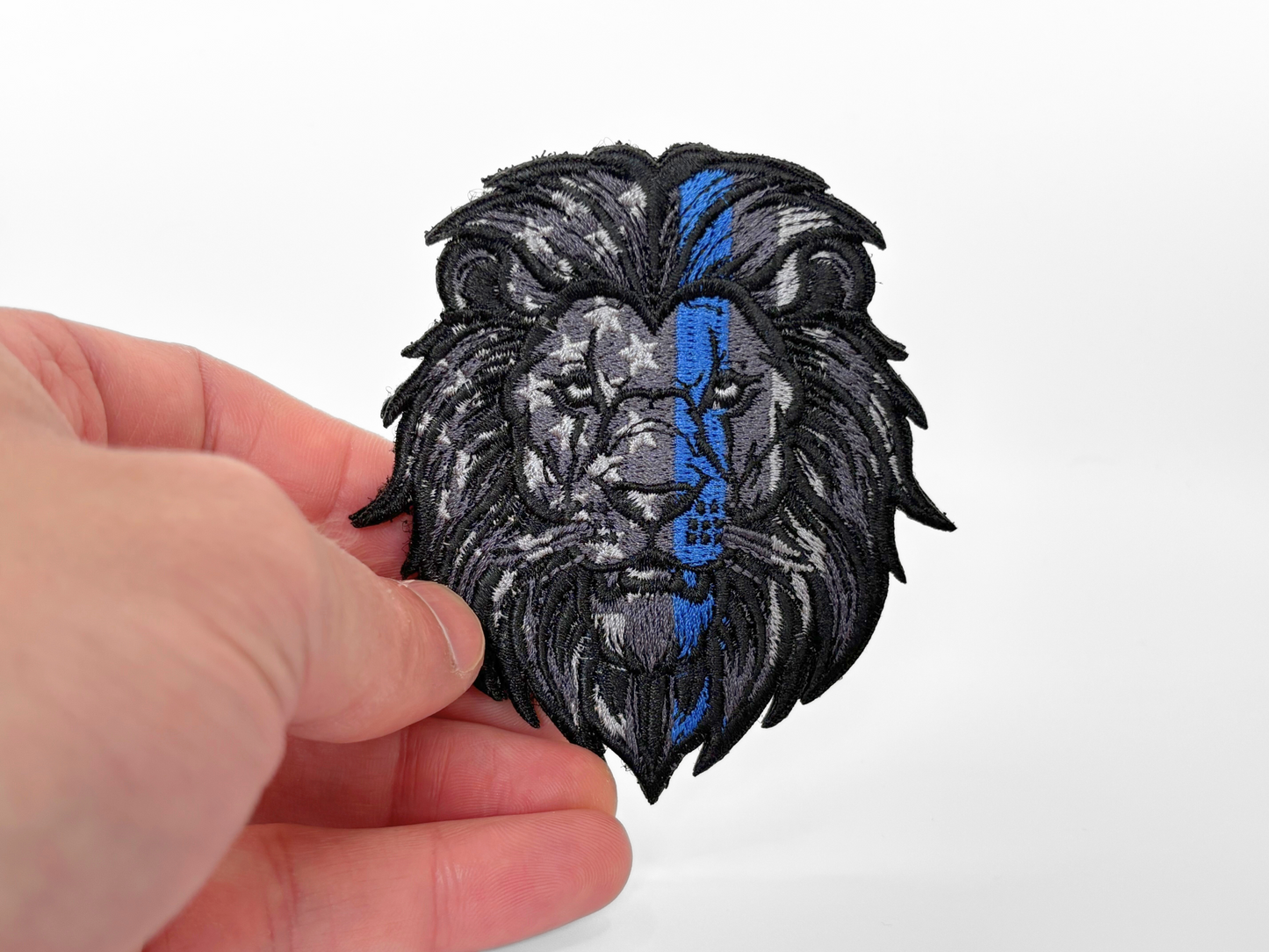 Lion Thin Blue Line Flag Patch