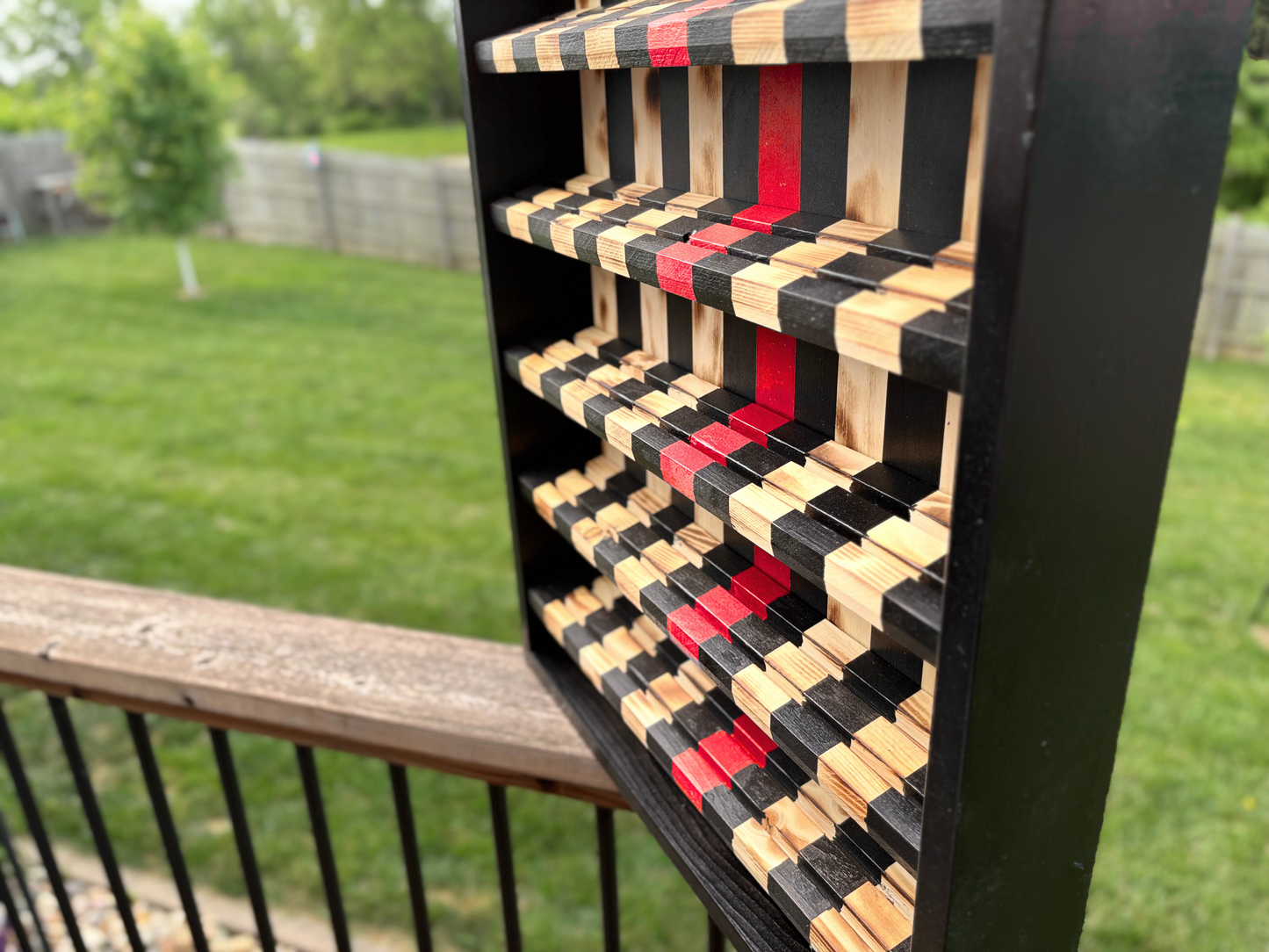 Thin Red Line Flag Challenge Coin Display